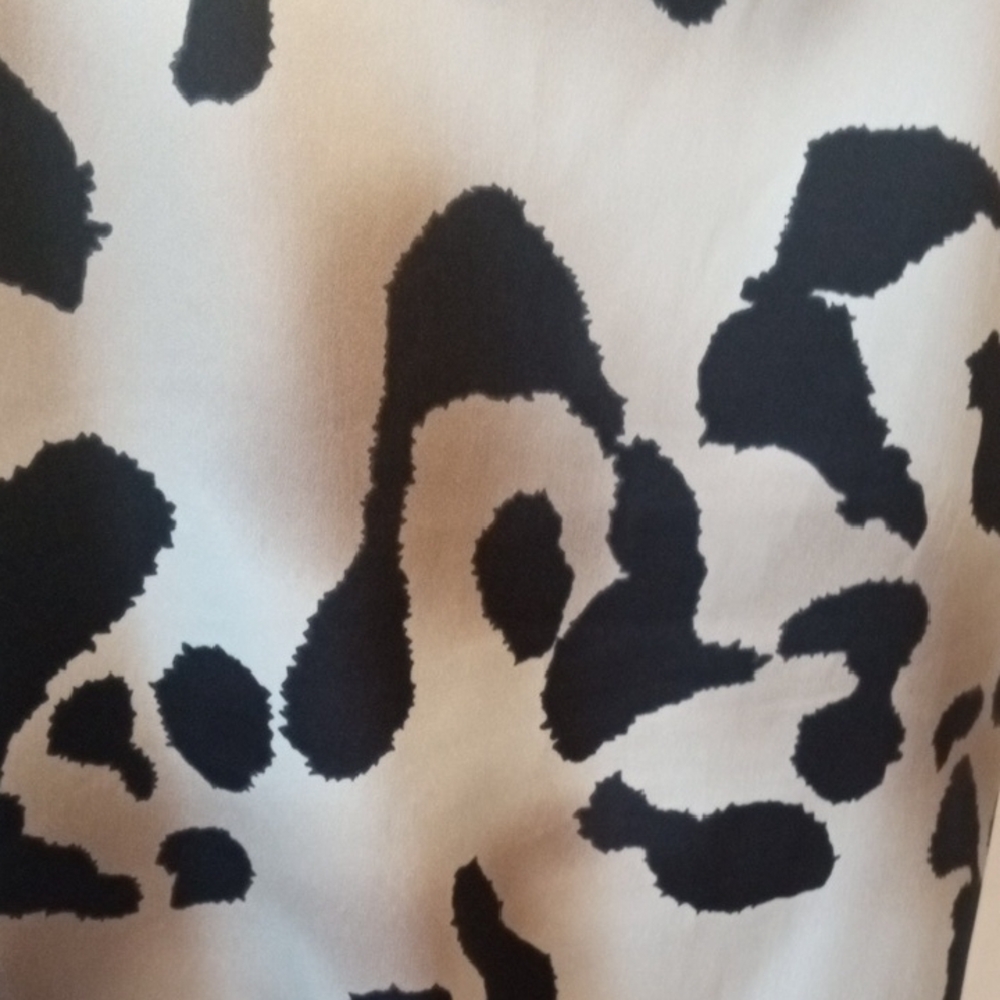 Ann Taylor Black and Cream Cowl Neck  Leopard Print Blouse - Picture 3 of 6